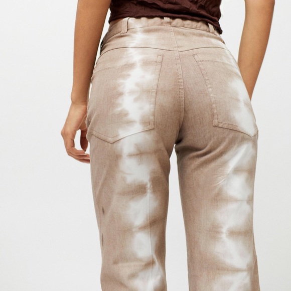 NWOT Urban Outfitters Urban Renewal Remade Zig Zag Dye Pant in Brown - Picture 4 of 4